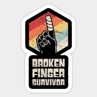 Survivor - Get Well Gift Fractured Broken Finger Sticker